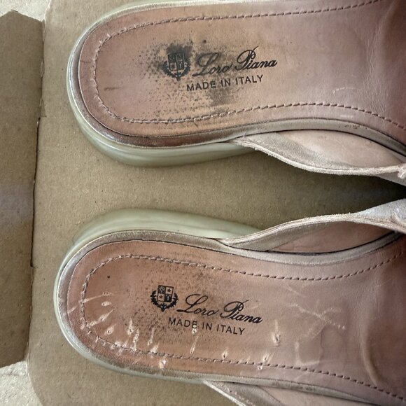 100% Authentic Loro Piana Charms Walk Babouche Loafers in Pink Size 37 - AS IS - Picture 4 of 8